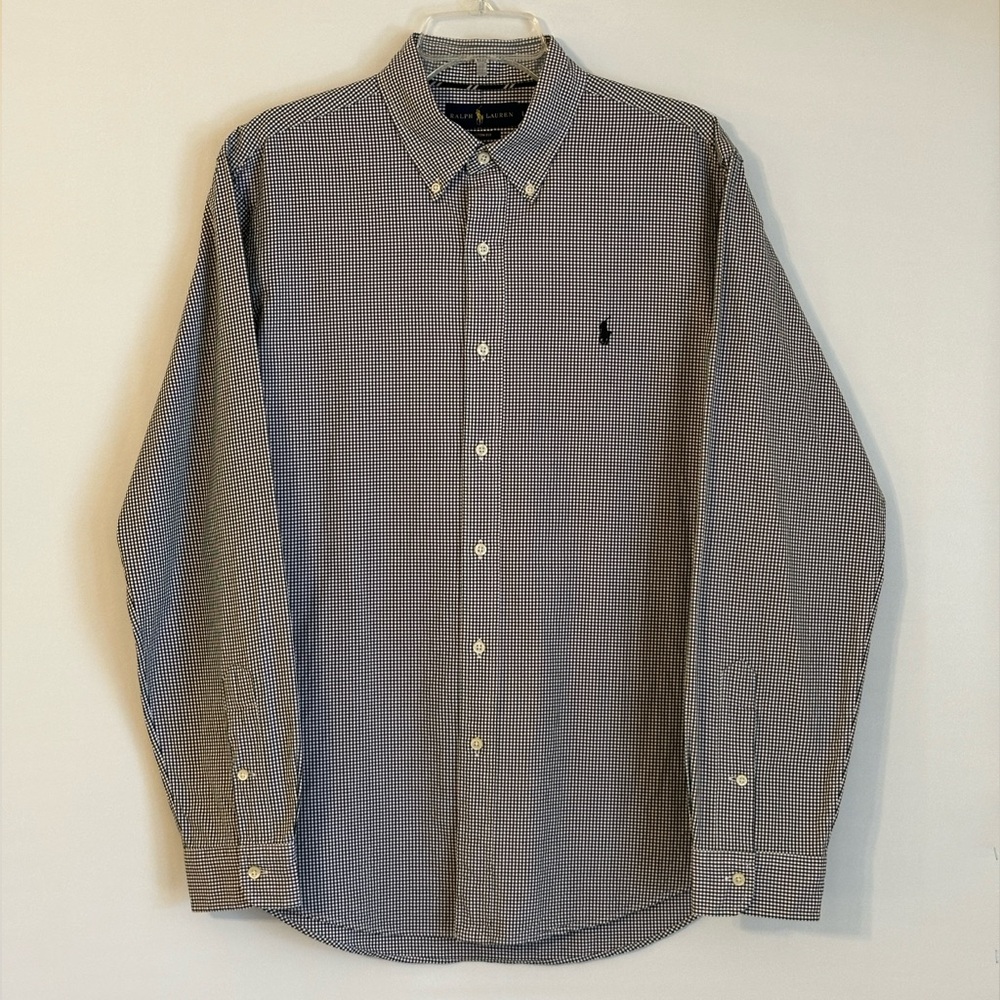 Ralph Lauren Black Checkered Button Down Shirt